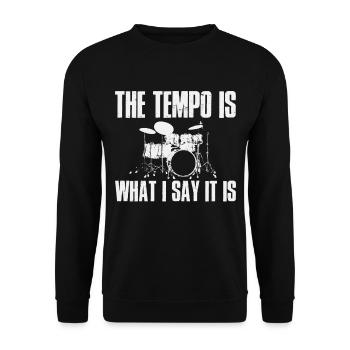 Drummer's pace - Unisex Sweatshirt - black - Front - Alina (178cm) & Michal (187cm)