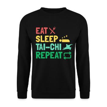 Tai Chi T'ai Chi Ch'uan Lustiges Geschenk - Unisex Pullover - Schwarz - Vorne - Alina (178cm) & Michal (187cm)