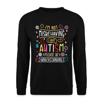 Autisme Autism - Sweat-shirt Unisexe - noir - Devant - Alina (178cm) & Michal (187cm)