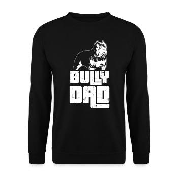 Bully Dad Master American Bully gift idea - Unisex Sweatshirt - black - Front - Alina (178cm) & Michal (187cm)