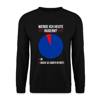 Werde Ich Rudern Ruderer Rudersport Wassersport - Unisex Pullover - Schwarz - Vorne - Alina (178cm) & Michal (187cm)