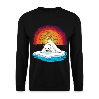 Polar bear baby wildlife nature children climate - Unisex Sweatshirt - black - Front - Alina (178cm) & Michal (187cm)