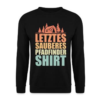 Pfadfinder Retro Geschenk - Unisex Pullover - Schwarz - Vorne - Alina (178cm) & Michal (187cm)