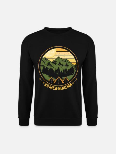 Ich hasse Menschen - Camping Outdoor Bushcraft - Unisex Pullover - Schwarz