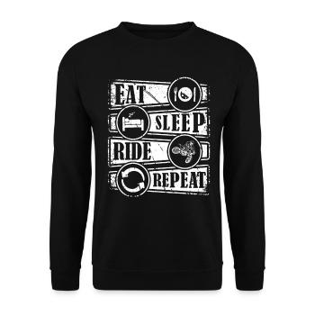 motocross - Unisex Sweatshirt - black - Front - Alina (178cm) & Michal (187cm)