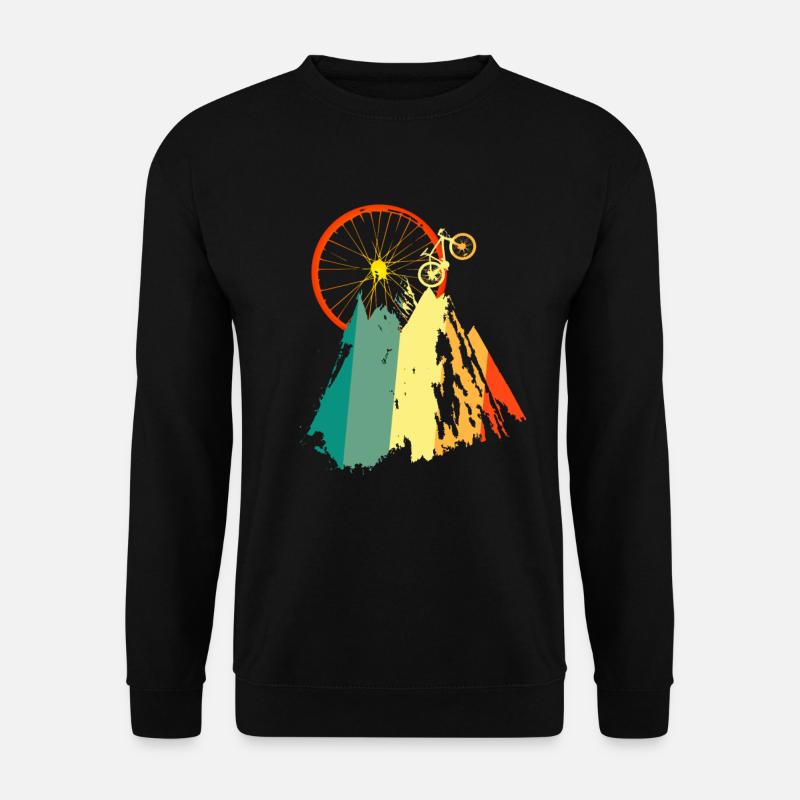 Fahrrad und Berge - Unisex Pullover - Schwarz