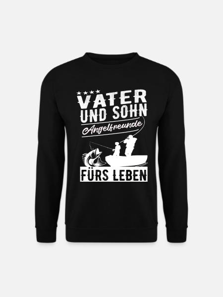 Vater und Sohn Angeln - Unisex Pullover - Schwarz