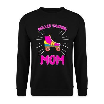 Rollerskate birthday mom gifts t-shirt - Unisex Sweatshirt - black - Front - Alina (178cm) & Michal (187cm)