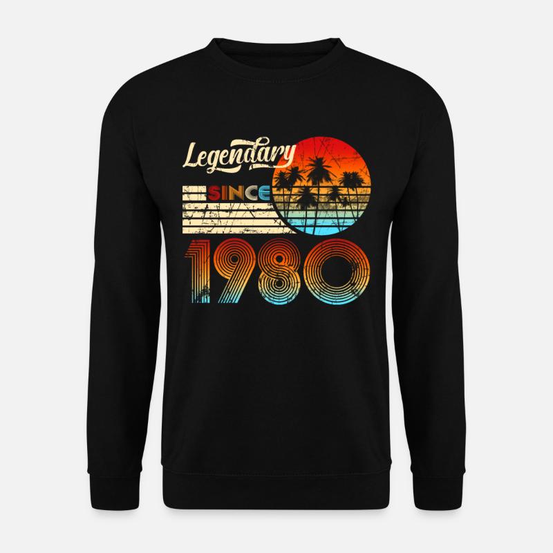 Männer 40. Geburtstag Legendary Since 1980 - Unisex Pullover - Schwarz
