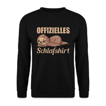 Offizielles Schlafshirt - Unisex Pullover - Schwarz - Vorne - Alina (178cm) & Michal (187cm)