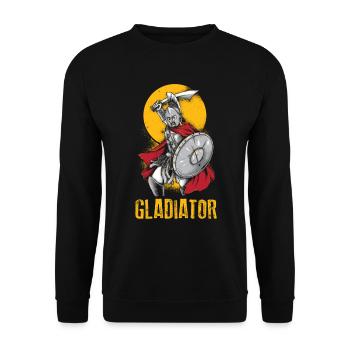 Gladiateur guerrier spartiate combat cadeau guerrier - Sweat-shirt Unisexe - noir - Devant - Alina (178cm) & Michal (187cm)