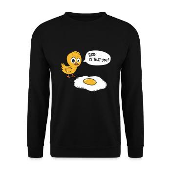 chick - Unisex Sweatshirt - black - Front - Alina (178cm) & Michal (187cm)