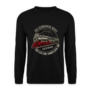 Railway saying snore train drivers snore - Unisex Sweatshirt - black - Front - Alina (178cm) & Michal (187cm)