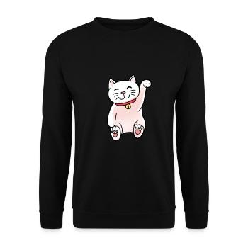 Asie Chat Chine Chinois Chat Miaou - Sweat-shirt Unisexe - noir - Devant - Alina (178cm) & Michal (187cm)