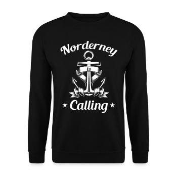 Norderney is calling - Unisex Sweatshirt - black - Front - Alina (178cm) & Michal (187cm)