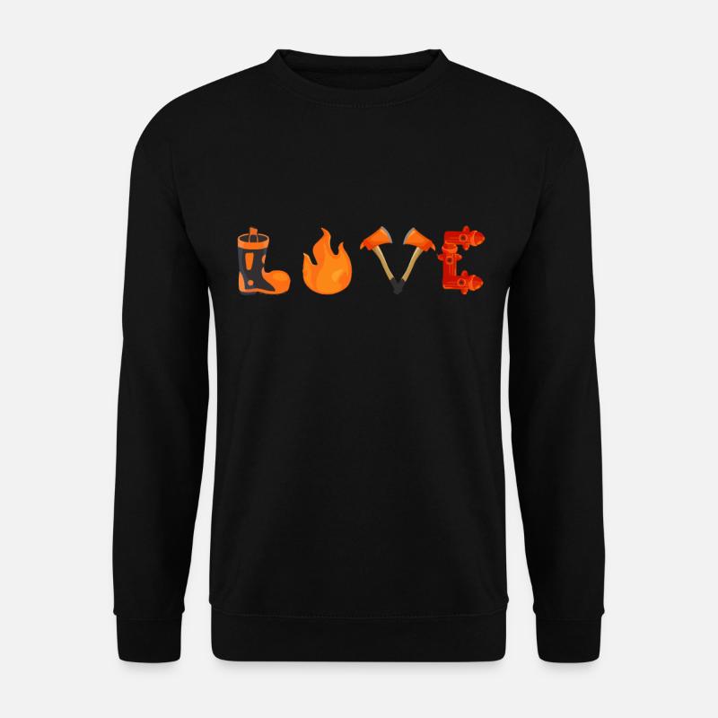 LOVE Firefighter - Unisex Pullover - Schwarz