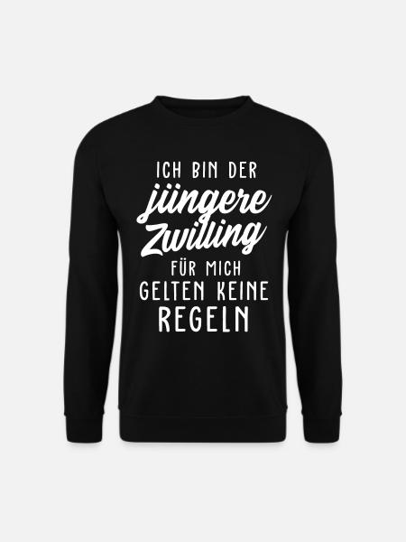 Jüngere Zwilling Zwillinge Geschwister Babys - Unisex Pullover - Schwarz