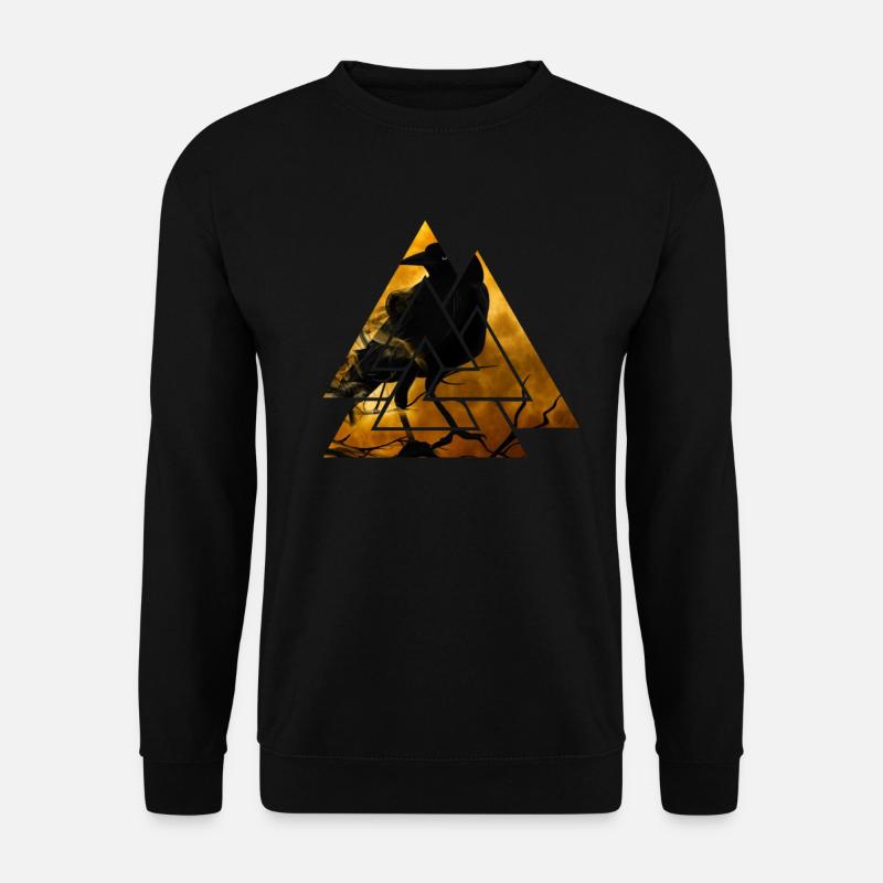 Rabe Wikinger Raben Valknut Geschenk - Unisex Pullover - Schwarz