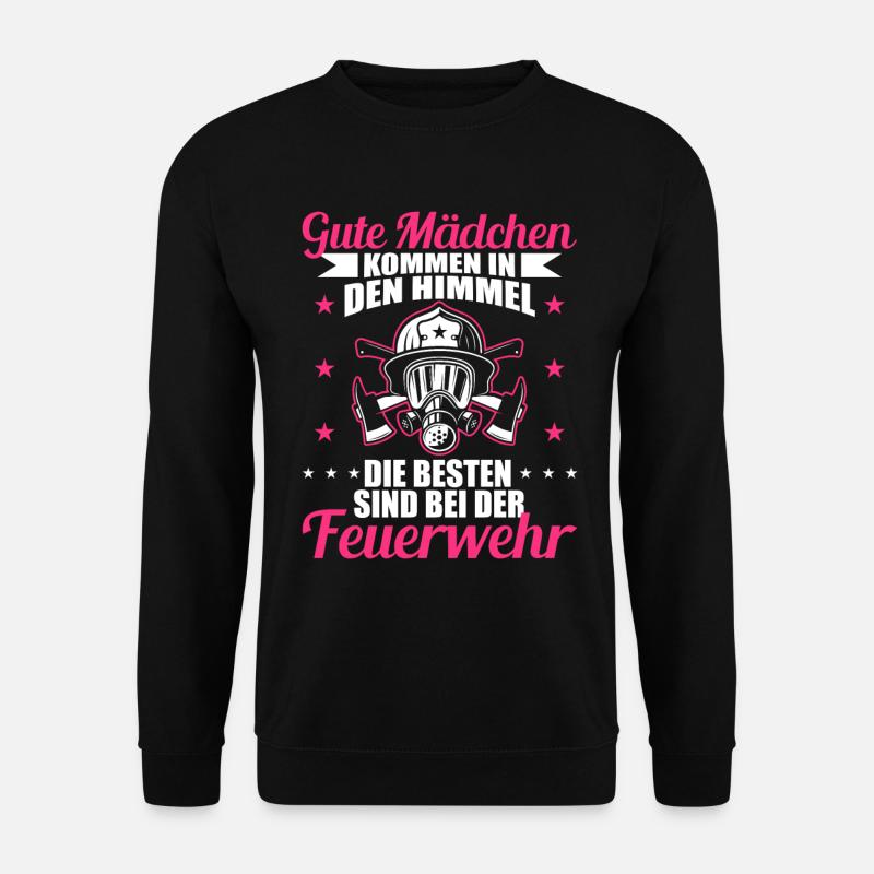 Feuerwehr Frau Frauen Beruf Geschenk - Unisex Pullover - Schwarz