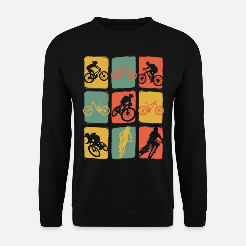 Mountainbike Vintage MTB Retro Radsport - Unisex Pullover - Schwarz