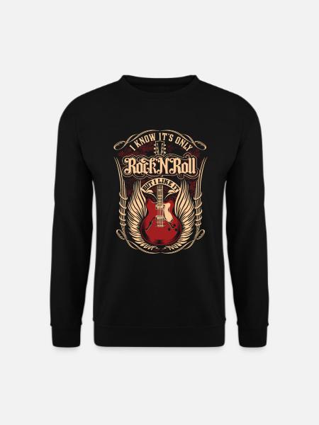 Gitarre Rock 'n' Roll E-Gitarre Musik Fun Geschenk - Unisex Pullover - Schwarz