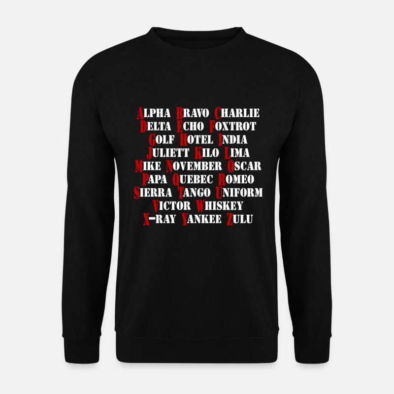 NATO Aviation Aviation Alphabet - Unisex Sweatshirt - black
