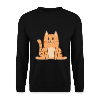 Chat Chat Kitten - Sweat-shirt Unisexe - noir - Devant - Alina (178cm) & Michal (187cm)