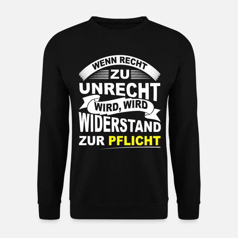 Protestshirt gegen Einschränkung der Grundrechte - Unisex Pullover - Schwarz