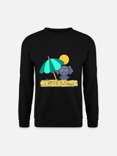 Leisure time travel vacation time vacation elephant - Unisex Sweatshirt - black