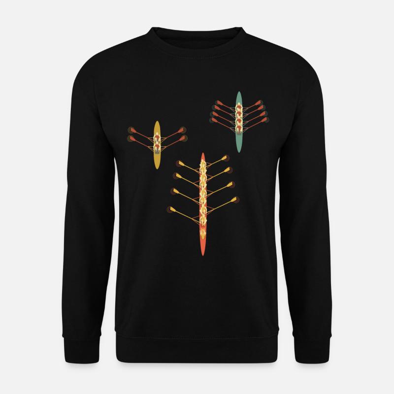 Rudern Vintage Achter Retro Vierer Zweier Ruderer - Unisex Pullover - Schwarz