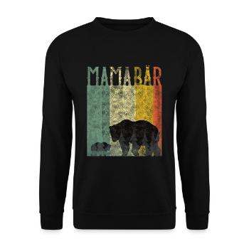 Mama Bear et Baby Bear Fête des mères idée cadeau - Sweat-shirt Unisexe - noir - Devant - Alina (178cm) & Michal (187cm)