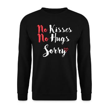 Pas de bisous - Sweat-shirt Unisexe - noir - Devant - Alina (178cm) & Michal (187cm)