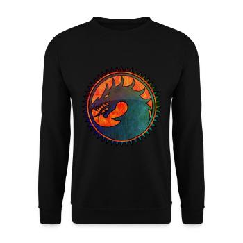 Dragon metallic / Dragon metallic scrach - Unisex Sweatshirt - black - Front - Alina (178cm) & Michal (187cm)