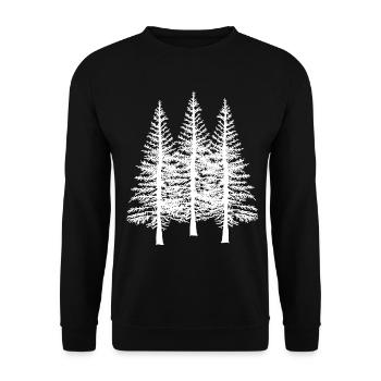 Forêt, Arbre, Arbres, Nature, Conservation de la nature, Flore, Ecologie - Sweat-shirt Unisexe - noir - Devant - Alina (178cm) & Michal (187cm)