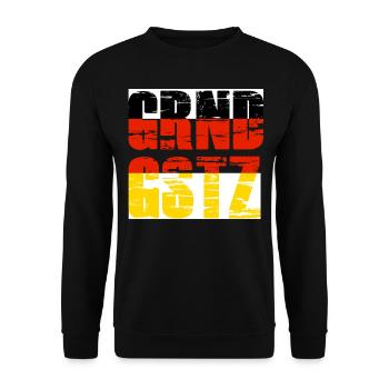 Grundgesetz Deutschland - Unisex Pullover - Schwarz - Vorne - Alina (178cm) & Michal (187cm)