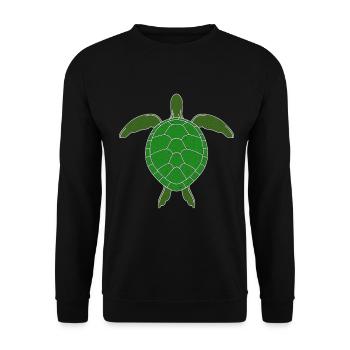 turtle - Unisex Sweatshirt - black - Front - Alina (178cm) & Michal (187cm)