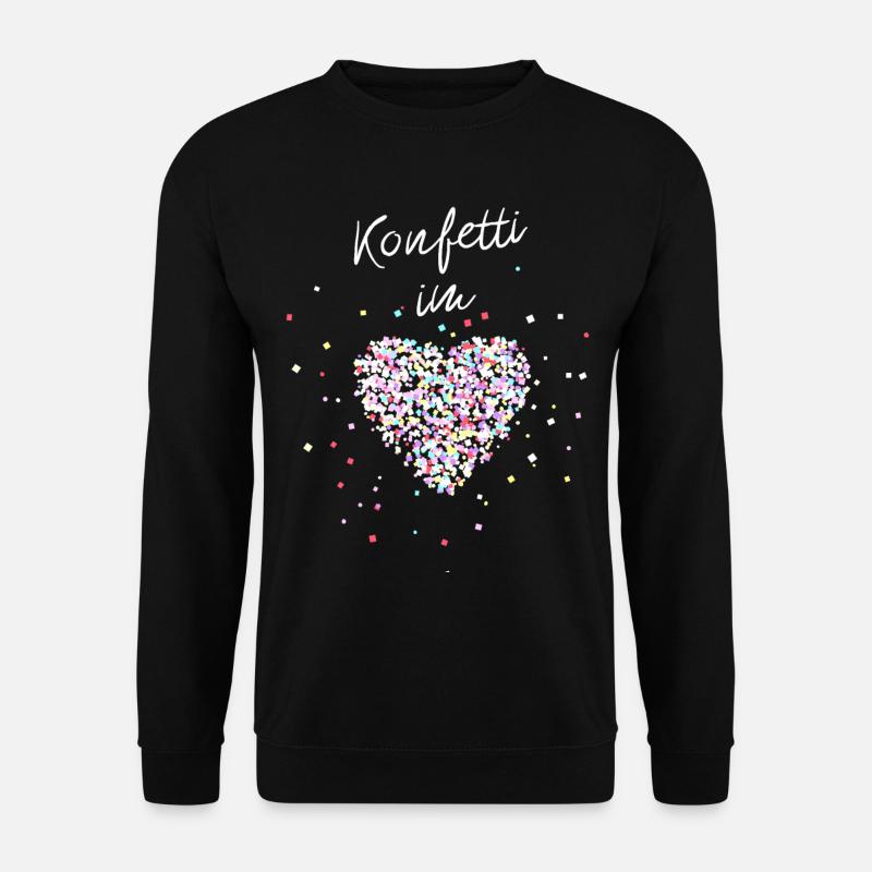 Konfetti im Herzen - Unisex Pullover - Schwarz