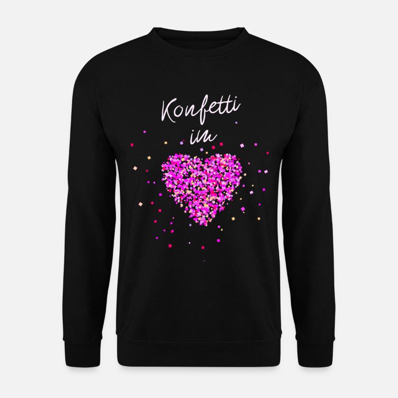 Konfetti im Herzen - Unisex Pullover - Schwarz