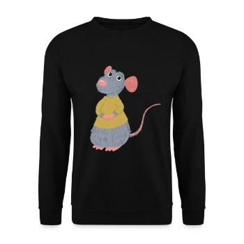 Rat Rodent Rodent Mouse Vermin Pest - Unisex Sweatshirt - black - Front - Alina (178cm) & Michal (187cm)