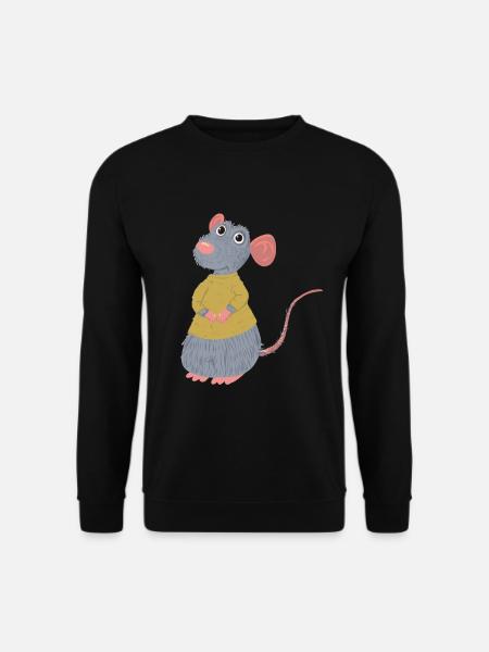 Ratte Nager Nagetier Maus Ungeziefer Schädling - Unisex Pullover - Schwarz