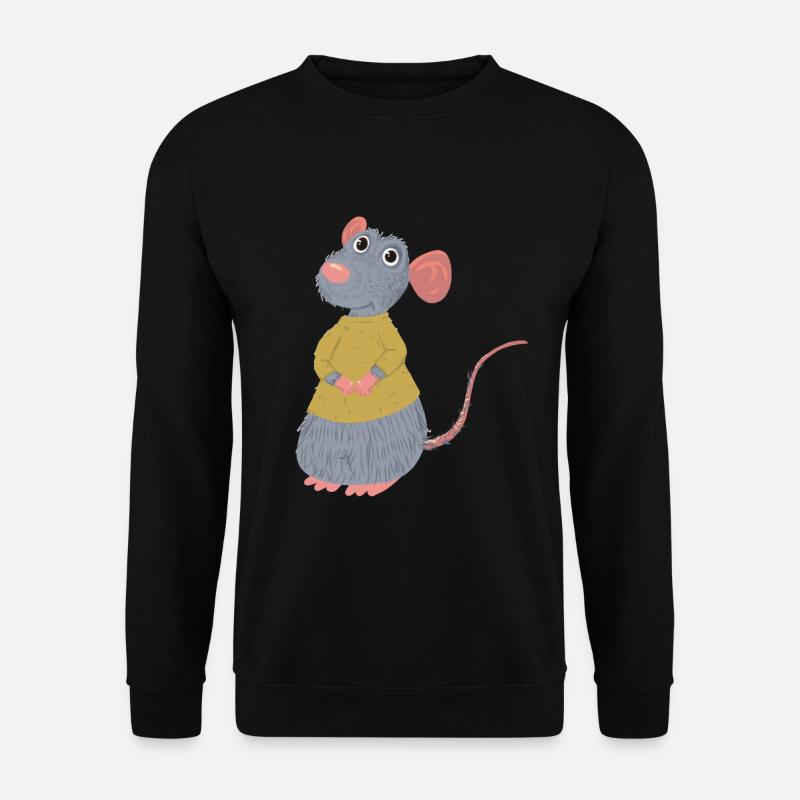 Ratte Nager Nagetier Maus Ungeziefer Schädling - Unisex Pullover - Schwarz