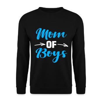 Maman de garçons - Sweat-shirt Unisexe - noir - Devant - Alina (178cm) & Michal (187cm)