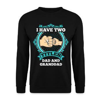 Papa et grand-père fête des pères cadeau grand-père père - Sweat-shirt Unisexe - noir - Devant - Alina (178cm) & Michal (187cm)