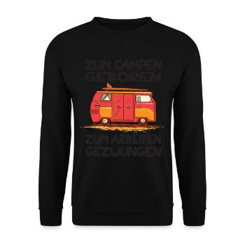 wohnwagen camper campen camping - Unisex Pullover - Schwarz - Vorne - Alina (178cm) & Michal (187cm)