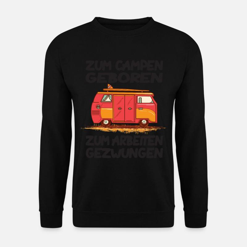 wohnwagen camper campen camping - Unisex Pullover - Schwarz