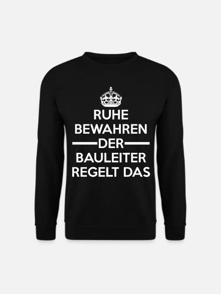Bauleiter Baustelle Bauleitung - Unisex Pullover - Schwarz
