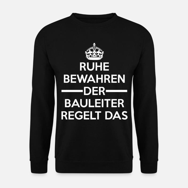 Bauleiter Baustelle Bauleitung - Unisex Pullover - Schwarz