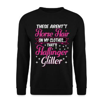 Galopp Araber Haflinger Springpferd Geschenk - Unisex Pullover - Schwarz - Vorne - Alina (178cm) & Michal (187cm)