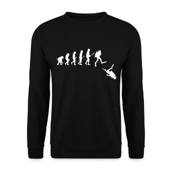 Evolution du plongeur - Sweat-shirt Unisexe - noir - Devant - Alina (178cm) & Michal (187cm)