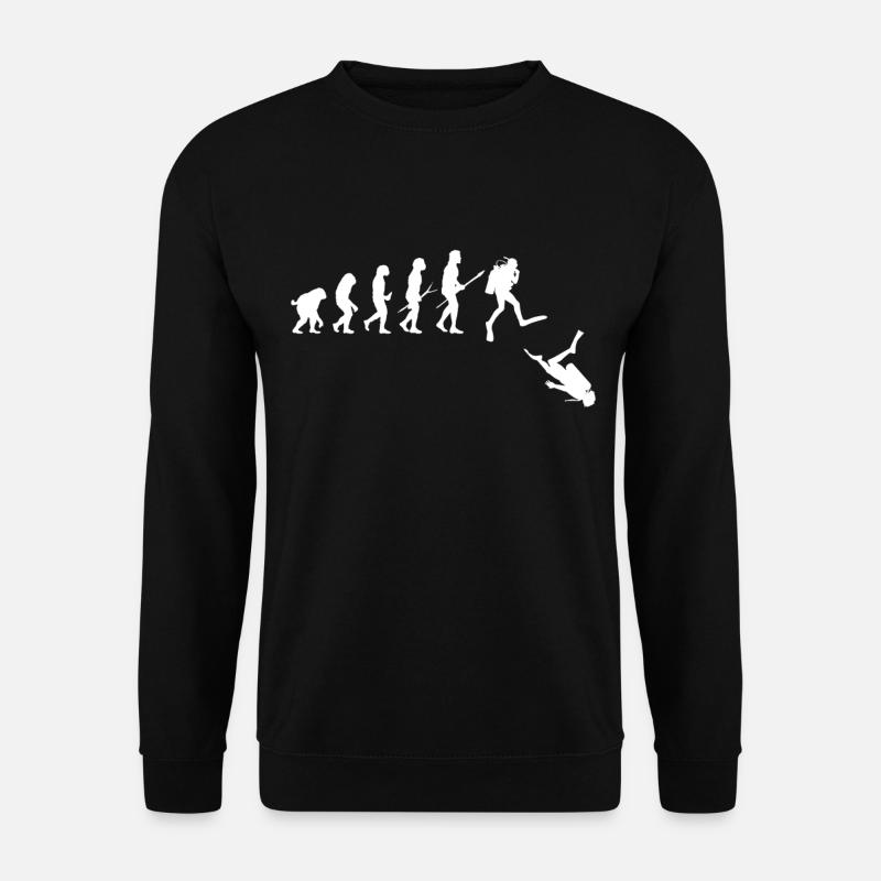 Evolution du plongeur - Sweat-shirt Unisexe - noir